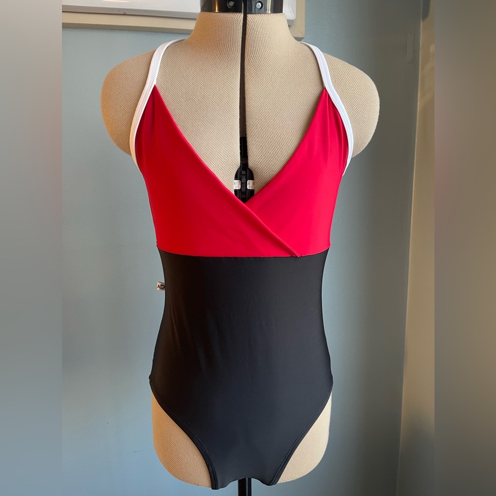 Red and Black dance leotard
